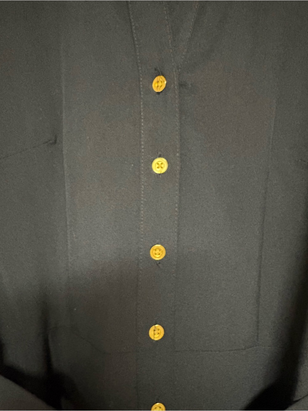 Sharagano Black Midi Dress with Gold Buttons - Picture 4 of 5